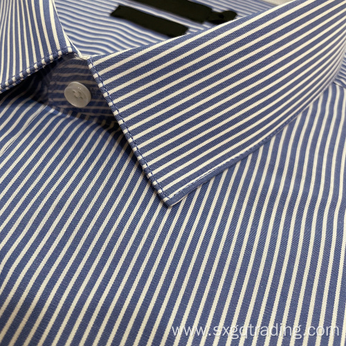 OEM men's cotton shirt with striped design